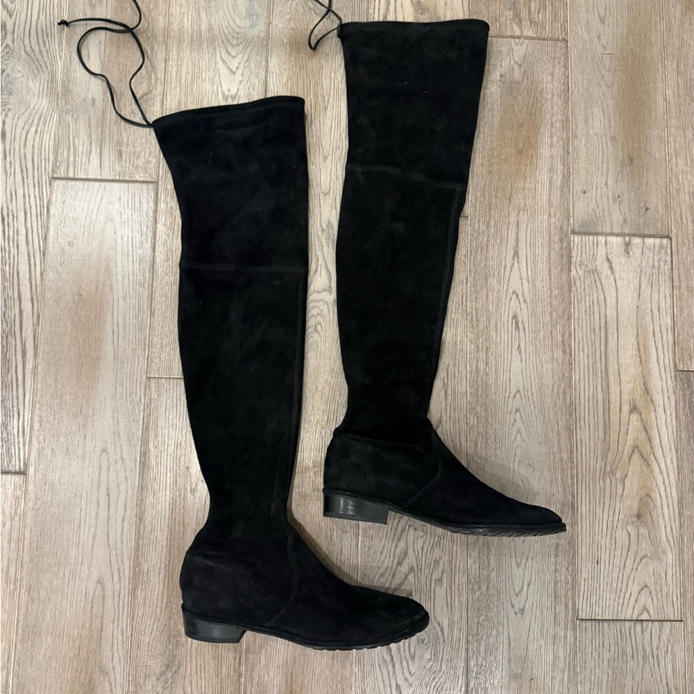 Stuart Weitzman Lowland Black Over-the-Knee Boots in suede size 7